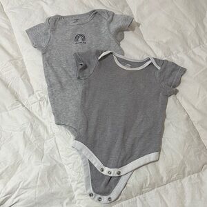 Gray Baby One Piece Set